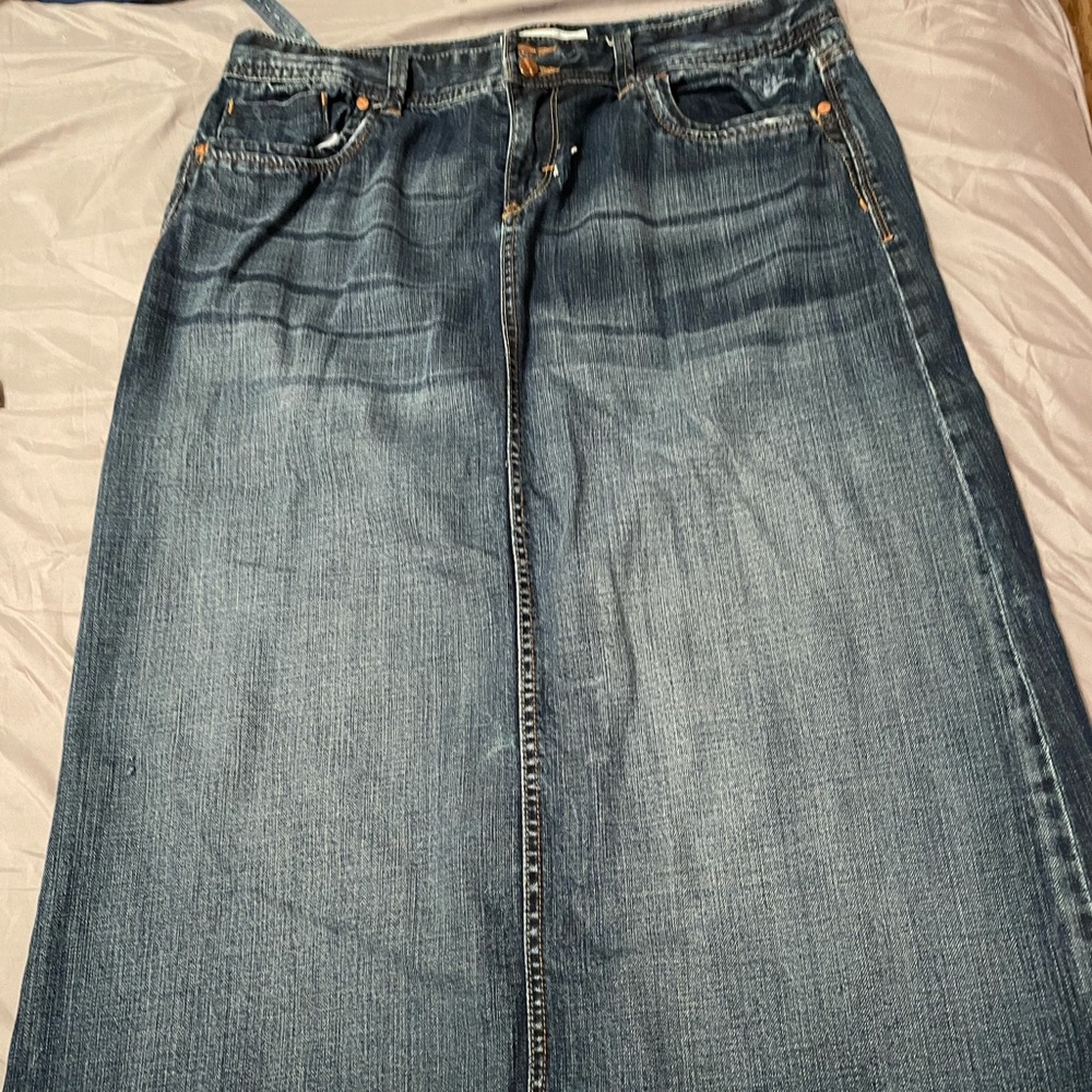 Dark Denim Skirt